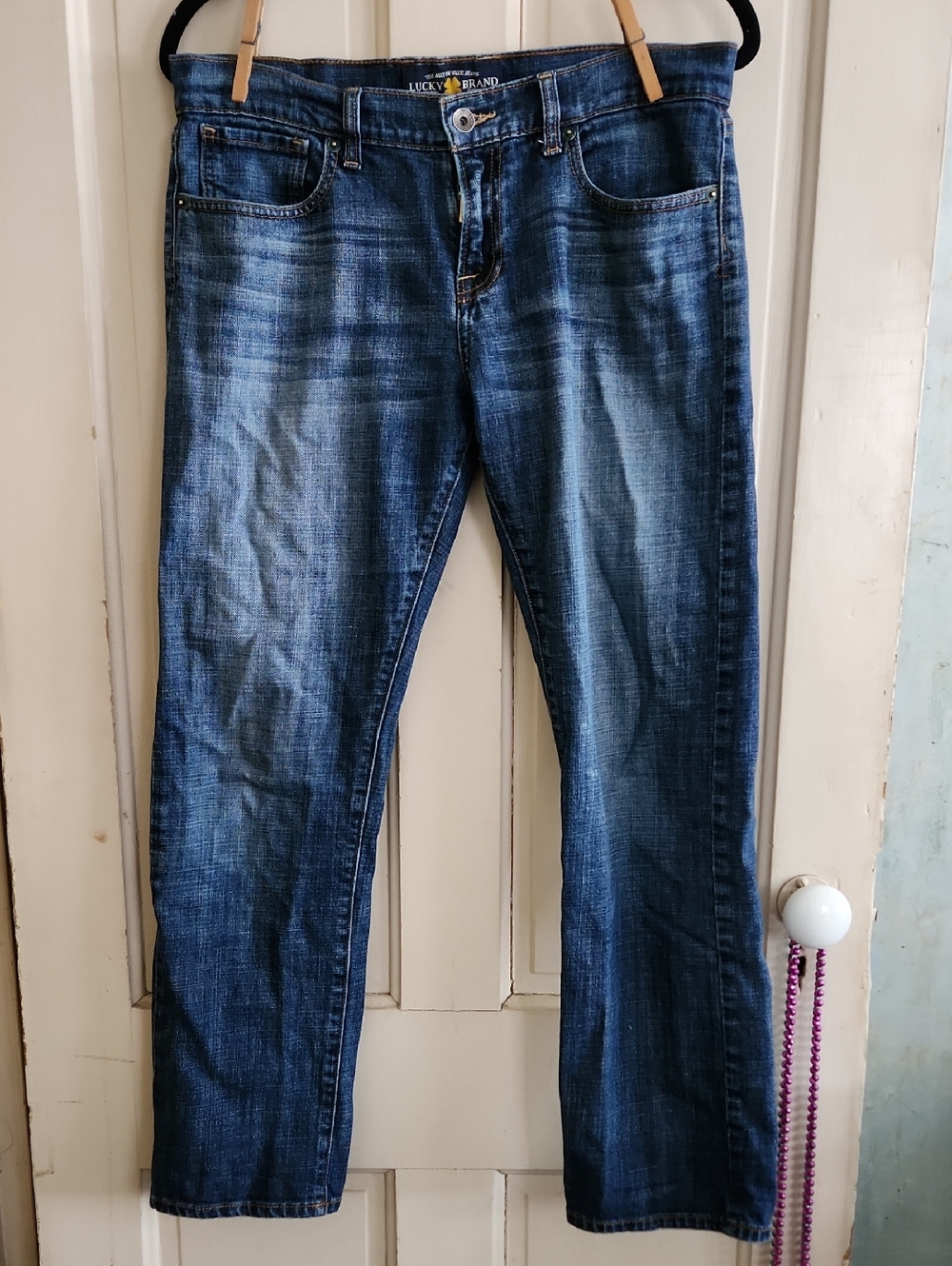 Lucky Brand Women's Dark Blue Straight-Leg Jeans